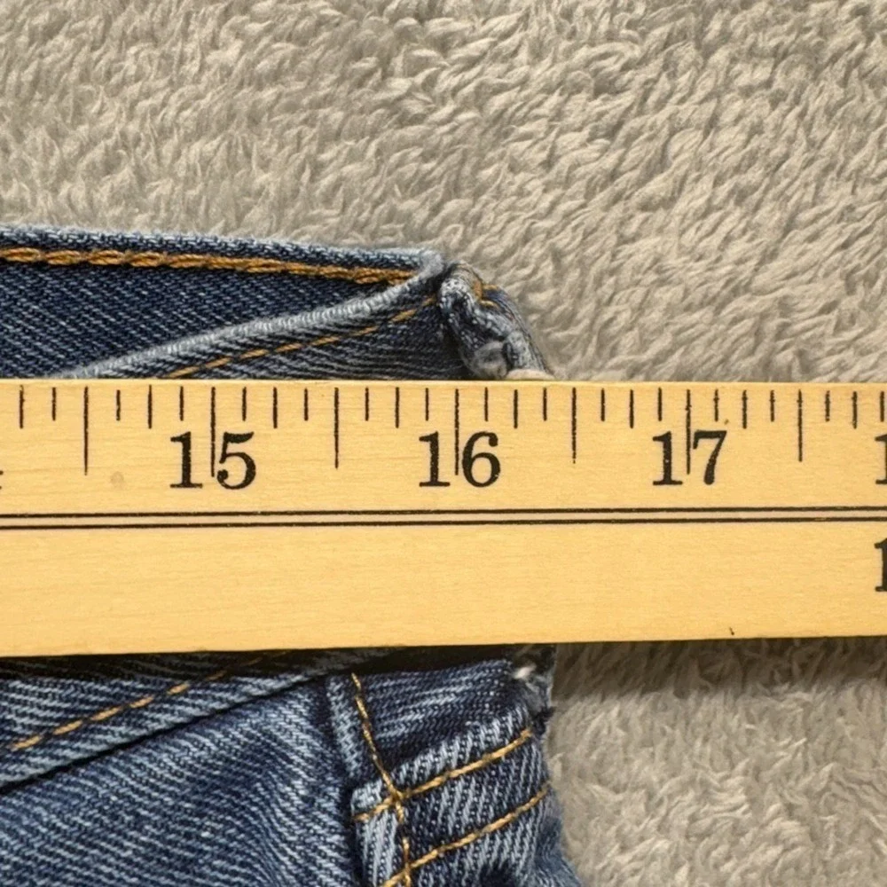 Levis 505 Jeans Mens 32X34 Blue Regular Straight Mid Rise Medium‎ Wash Denim